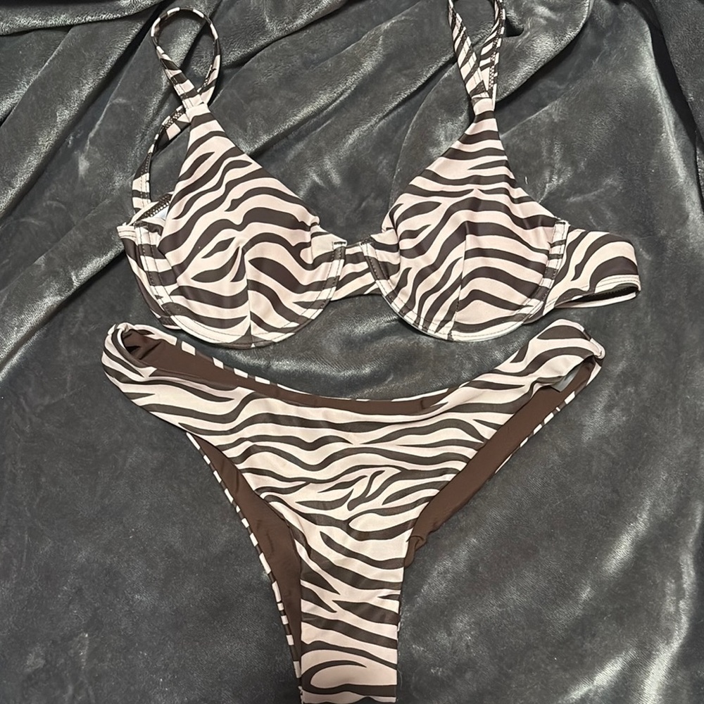 Zebra Print Bikini Set